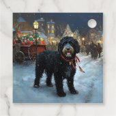 Portugees Water Hond Kerstfeest Seizoen Bedankjes Labels (Achterkant)