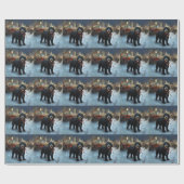 Portugees Water Hond Kerstfeest Seizoen Cadeaupapier (Vlak)