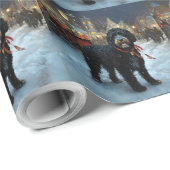 Portugees Water Hond Kerstfeest Seizoen Cadeaupapier (Rol Hoek)