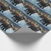 Portugees Water Hond Kerstfeest Seizoen Cadeaupapier (Hoek)