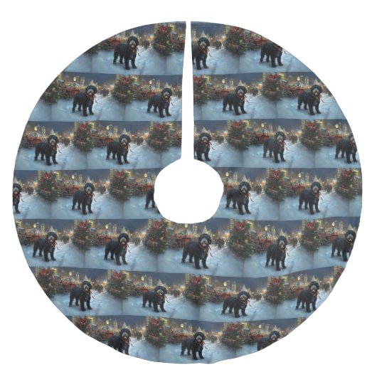 Portugees Water Hond Kerstfeest Seizoen Kerstboom Rok (Voorkant)