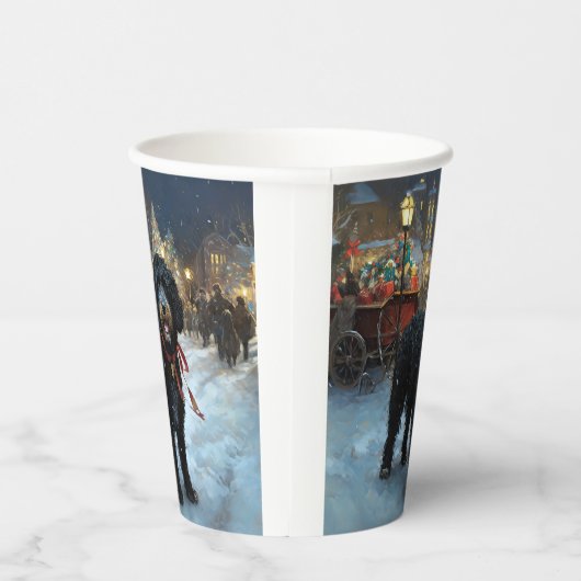 Portugees Water Hond Kerstfeest Seizoen Papieren Bekers (Rechts)