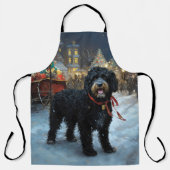 Portugees Water Hond Kerstfeest Seizoen Schort (Voorkant)