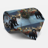 Portugees Water Hond Kerstfeest Seizoen Stropdas (Opgerold)