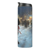 Portugees Water Hond Kerstfeest Seizoen Thermosbeker (Geroteerd rechts)