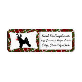 Portugees Water Hond Kerstmis Etiket (Voorkant)