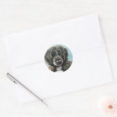Portugees Water Hond Originele Kunst Stickert Ronde Sticker (Envelop)