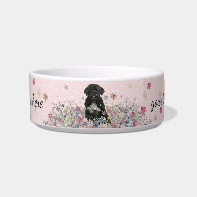 Portugees water Portie Dog Voerbakje (Voorkant)