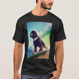 Portugees waterdog Surf board Wave Surfing T-shirt