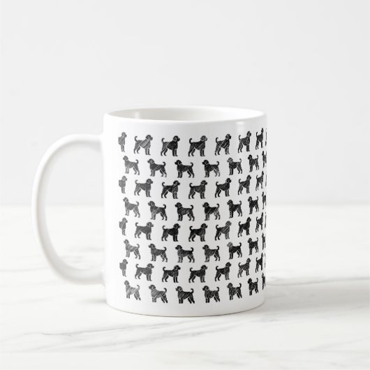 Portugees Waterhond Sketch Design Mok (Links)