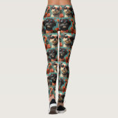 Portugees Waterhonden Hart Rozen Valentijnsdag Leggings (Achterkant)
