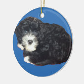 Portugees waterhondenornament keramisch ornament (Links)