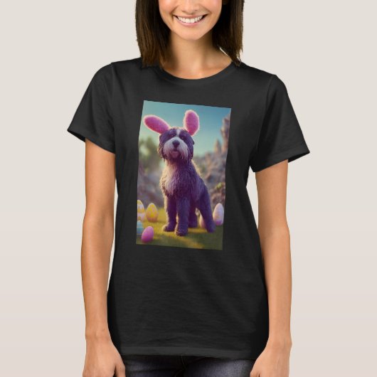 Portugees waterpaasei Bunny Ears T-shirt (Voorkant)