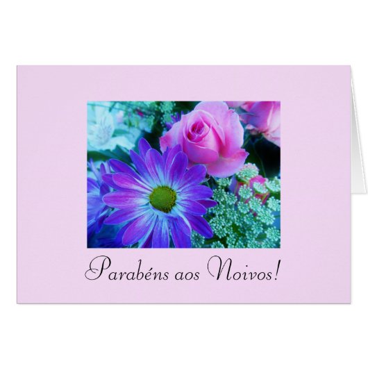 Portugees: Wedding/Casamento: Parabéns aos noivos (Voorkant Horizontaal)