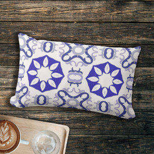 Portugees wit en blauw mediterraan patroon buitenkussen