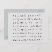 PORTUGESE ALFABET LETTERS SYMBOLTAAL POSTC BRIEFKAART (Voorkant / Achterkant)