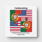 PORTUGESE AMERIKAANSE ERITAGE Christelijk Fotoplaat (Voorkant)