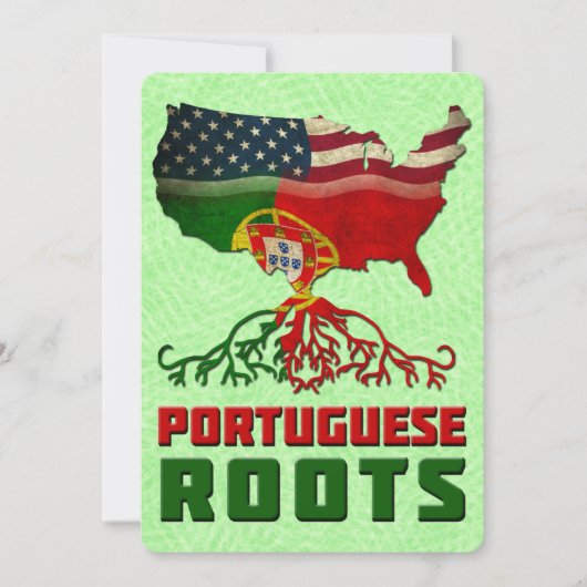 Portugese Amerikaanse rots nodigt Kaart (Voorkant)