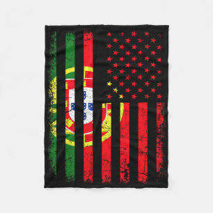 Portugese Amerikaanse Vlag Portugal Amerika Trots Fleece Deken