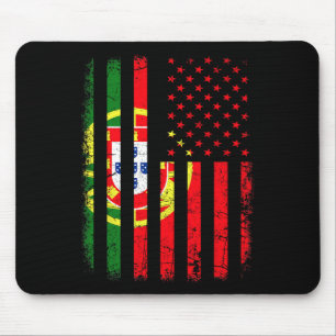Portugese Amerikaanse Vlag Portugal Amerika Trots Muismat