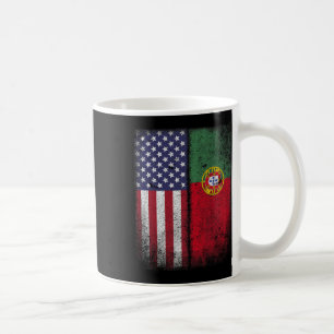Portugese-Amerikaanse Vlag Portugal VS Voor Vrouwe Koffiemok