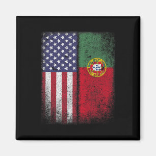 Portugese Amerikaanse Vlag Portugal VS Voor Vrouwe Magneet