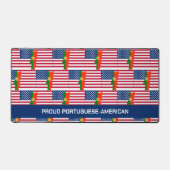 PORTUGESE AMERIKAANSE Vlaggenkaart Bureaumat (Voorkant)