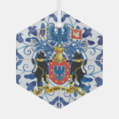 Portugese Azoren volkskunst Glas Ornament (Voorkant)