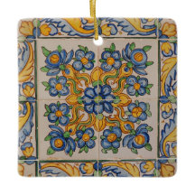 Portugese Azuleijo Premium Vierkantige Ornament