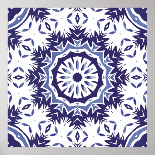 Portugese azulejo-keramiek voor sierdoeleinden. Mi Poster (Voorkant)