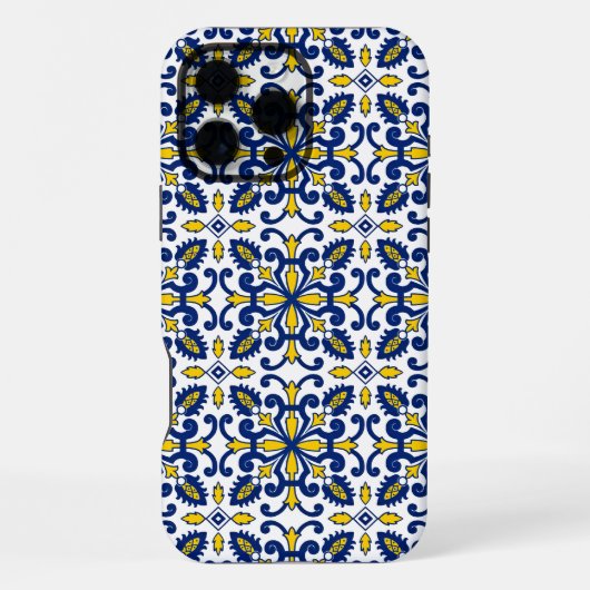 Portugese Azulejo Klassiek Decoratiepatroon voor T iPhone Hoesje (Achterkant)