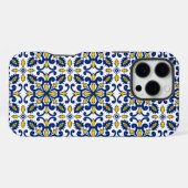 Portugese Azulejo Klassiek Decoratiepatroon voor T iPhone Hoesje (Achterkant horizontaal)
