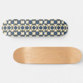 Portugese Azulejo-patroon Skateboarddek – Blauw  Persoonlijk Skateboard (Horizontaal)