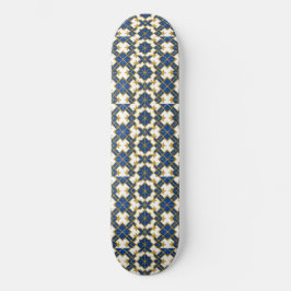 Portugese Azulejo-patroon Skateboarddek – Blauw  Persoonlijk Skateboard