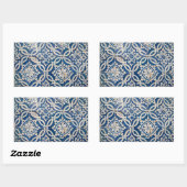 portugese azulejo rechthoekige sticker (Vel)