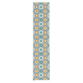 Portugese Azulejo Tafelloper – Blauw & Geel (Voorkant)