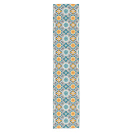 Portugese Azulejo Tafelloper – Blauw & Geel