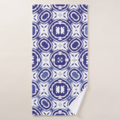 Portugese  azulejo-tegels. Minimale vormgeving. Badhanddoek (Badhanddoek)