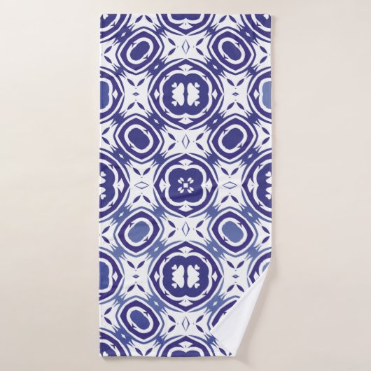 Portugese azulejo-tegels. Minimale vormgeving. Badhanddoek (Badhanddoek)