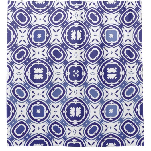 Portugese  azulejo-tegels. Minimale vormgeving. Douchegordijn (Voorkant)