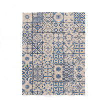 Portugese Azulejo Tegeltje Fleece Deken – Knus Bla