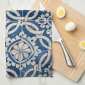  portugese azulejo theedoek (Quarter Fold)