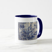 Portugese azulejo-tieren mok (Voorkant rechts)