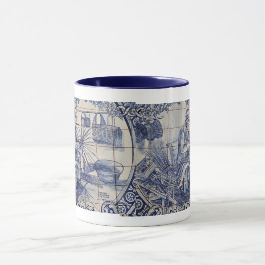 Portugese azulejo-tieren mok (Midden)