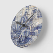 Portugese azulejo-tieren ronde klok (Hoek)