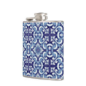 Portugese blauw-tegelkolf heupfles (Links)