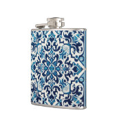 Portugese blauw-tegelkolf heupfles (Links)