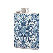 Portugese blauw-tegelkolf heupfles (Links)