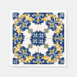 Portugese Blauwe Azulejo Papieren Servetten