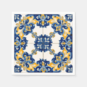 Portugese Blauwe Azulejo Papieren Servetten